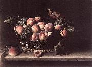 Louise Moillon Basket with Peaches and Grapes Sweden oil painting artist